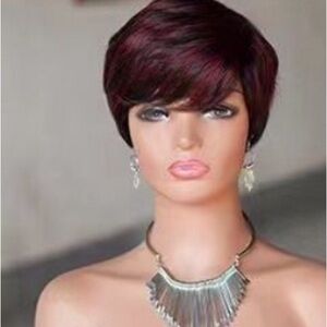 P1B/99J# HUMAN HAIR PIXIE WIG